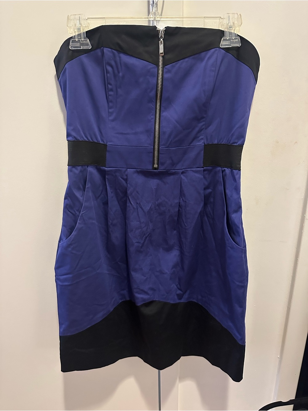 H&M Strapless Indigo and Black Cocktail Dress 💜💙🖤